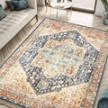 Keen Home Design 6x9 Rug - Machine Washable Area Rug with Non-Slip Backing, Ideal for Living Room, Dining Room, Bedroom - Vintage, Easy Clean, Durable, Low Pile Rug - (6' x 9')