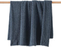 HiEnd Accents Teddy Throw Blanket, 60x90 inch, Midnight Blue, Boucle Throw Blanket, Soft Cozy Fluffy Classic Chic Casual Heavy Blanket, Modern Rustic Plush Comfy Warm Blanket for Bed, Sofa