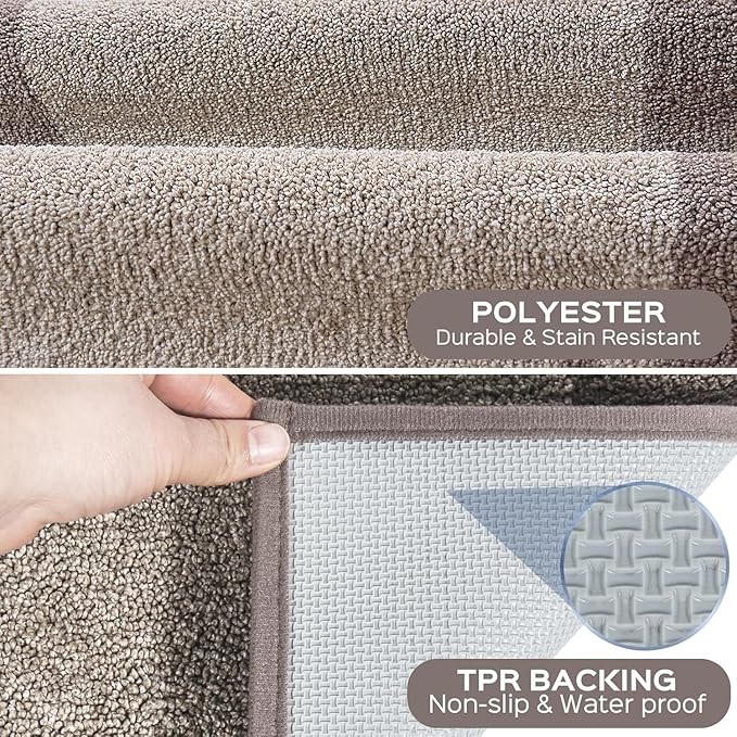 Machine Washable Kitchen Rug 24" x 96", Non Slip Kitchen Mat for Floor, Absorbent Entrance Runner Rug for Bedroom, Hallway, Bathroom, Door (Roll Packing)