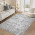 Area Rug Living Room Rugs - 4x6 Large Soft Indoor Neutral Modern Abstract Low Pile Washable Rug Carpet for Bedroom Dining Room Farmhouse Home Office - Vintage Grey