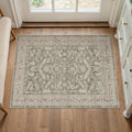 Brown 2x3 Entryway Rug Vintage Area Carpet Indoor Kitchen Washable Door Mat Entrance Small Low Pile Traditional Distressed Retro Accent Throw Rug Non Slip Office Bathroom