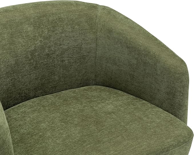 MINCETA Accent Chair,Modern Swivel Chairs for Living Room and Bedroom Reading with Wood Base,Set of 2,Fabric in Green