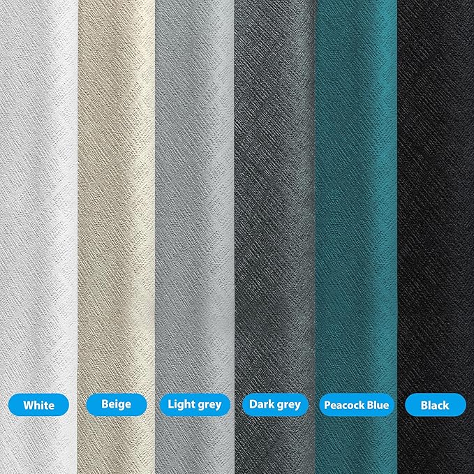 Room Divider Curtains Total Blackout Privacy Curtain Panel Room Thermal Insulated Noise Reduction Curtains for Bedroom Window Living Room Ceiling Track Curtain W 8.3 ft × H 9 ft Grey