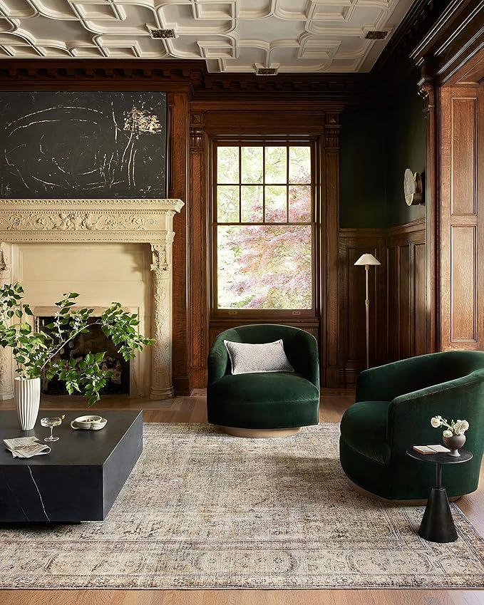 Loloi Margot Collection MAT-01 Antique/Sage 5'-0" x 7'-6" Area Rug feat. CloudPile, No-Shed Easy Clean Large Patterned Area Rug for Living Room, Bedroom, Dining Area