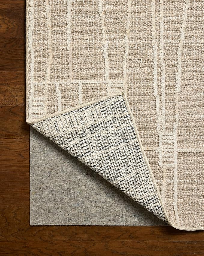 Loloi Amber Lewis Bexley Collection BEX-05 Mushroom/Natural 4'-0" x 6'-0" Accent Rug Neutral, Textured, Living, Bedroom, Dining, Carpet