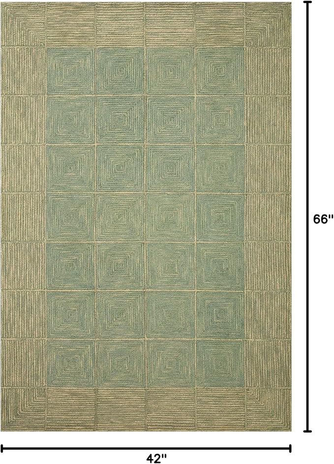 Loloi Chris Loves Julia Francis Collection FRA-02 Green/Natural 3'-6" x 5'-6" Accent Rug