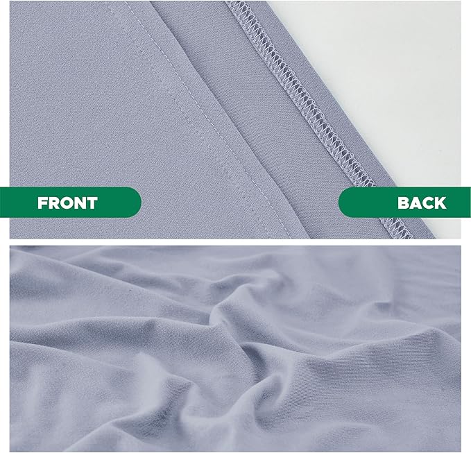 Biscaynebay Decorative Box Spring Cover Queen Size, Silver Grey Luxurious Jersey Knitting Stretchy Wrap Around 4 Sides Bed Skirt for Home/Hotels, Easy Fit Wrinkle & Fade Free Machine Washable