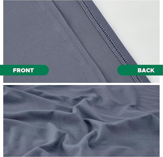 Biscaynebay Decorative Box Spring Cover Queen Size, Dark Grey Jersey Luxurious Jersey Knitting Stretchy Wrap Around 4 Sides Bed Skirt for Home/Hotels, Easy Fit Wrinkle & Fade Free Machine Washable