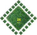 Ogrmar 24 PCS 10"x10" Artificial Boxwood Panels Topiary Hedge Plant, Privacy Hedge Screen UV Protected Suitable for Outdoor, Indoor, Garden, Fence, Backyard and Décor (24, 10"x10")