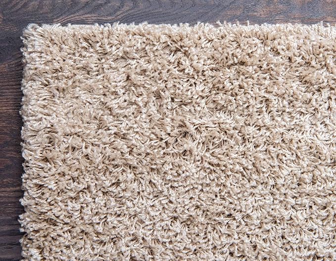 Unique Loom Solid Shag Collection Area Rug (3' 3" x 5' 3" Rectangle, Taupe)