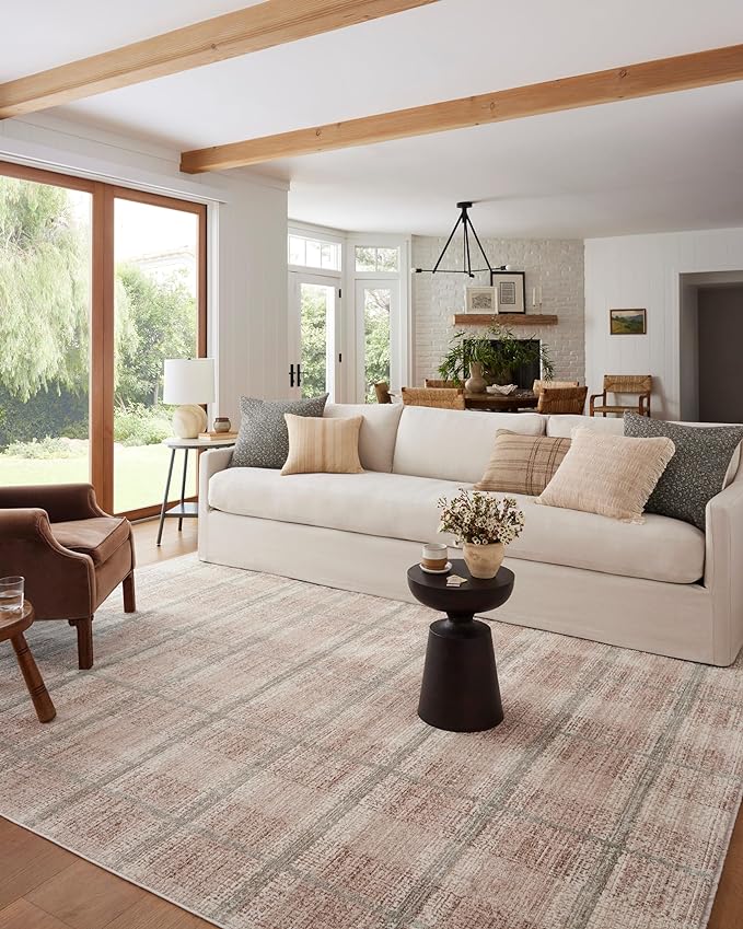 Loloi Angela Rose Ember Collection EMB-06 Clay/Mist 3'-6" x 5'-6" Accent Rug