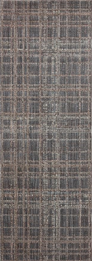 Loloi Angela Rose Ember Collection EMB-01 Midnight/Dove 2'-7" x 10'-0" Runner Rug