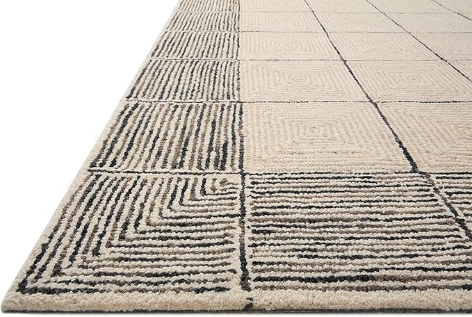 Loloi Chris Loves Julia Francis Collection FRA-02 Cream/Black 2'-6" x 9'-9" Runner Rug