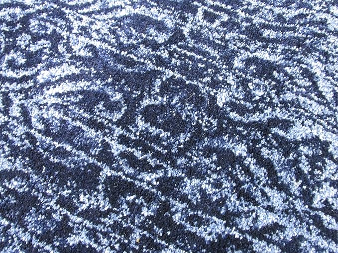 Unique Loom Del Mar Collection Area Rug - Jennifer (6' 1" Round, Blue/ Navy Blue)