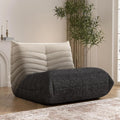 Fireside Bean Bag Sofa - Large Bean Bag Chair for Adults & Teens, High Density Comfortable Foam, Memory Foam, Black & White