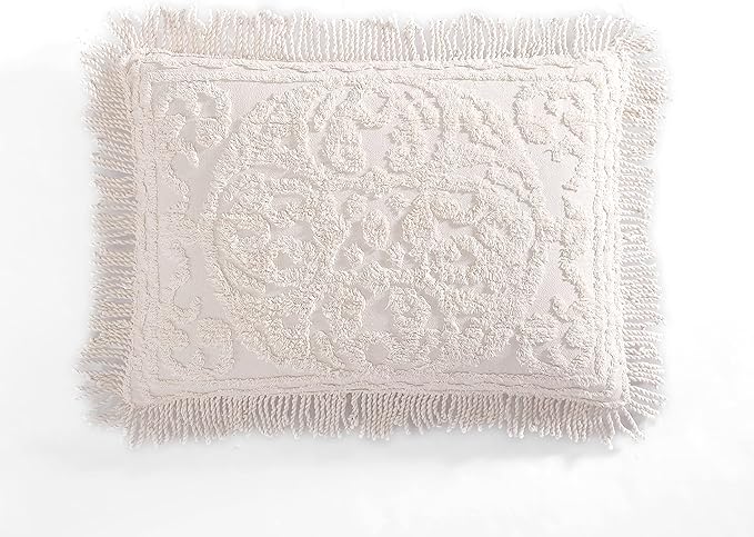 Beatrice Home Fashions Medallion Chenille Bedspread, King Sham, Blush