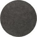 Unique Loom Solid Shag Collection Area Rug (10' 2" Round, Graphite Gray)