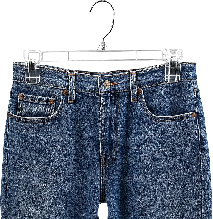 DEILSY™ Pants Hangers with Clips – Space Saving Pants Hangers - Stylish Jeans Hangers for Closet Organization - Durable Hangers for Pants, Skirts, Jeans, Shorts, Trousers - 30 Pack