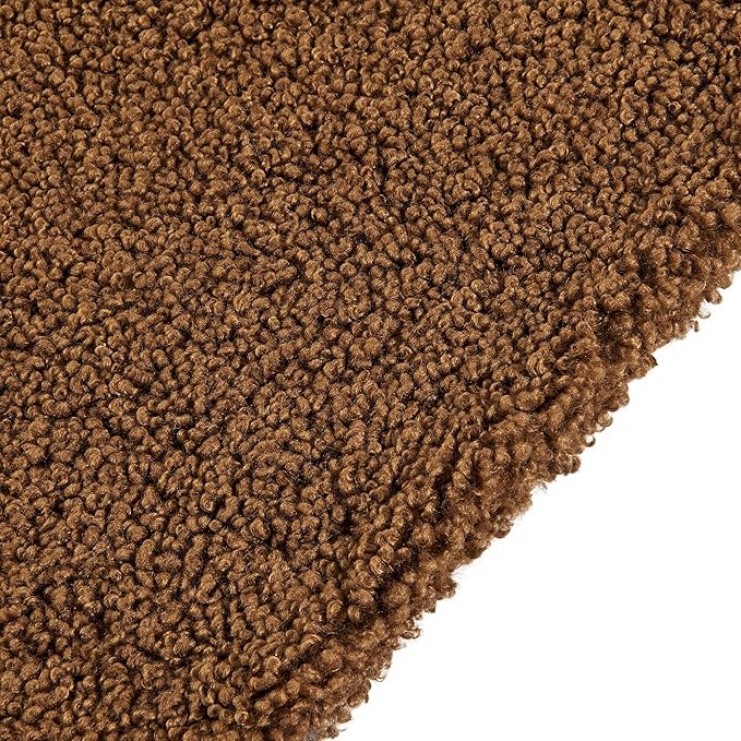 HiEnd Accents Teddy Throw Blanket, 60x90 inch, Umber, Oversized Boucle Throw Blanket, Soft Cozy Classic Chic Casual Heavy Blanket, Modern Rustic Plush Comfy Warm Blanket for Bed, Sofa