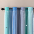 XiDi Curtains for Bedroom Decor, Rainbow BluGrenGrey-34-54
