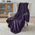 Bedsure GentleSoft Fleece Throw XL Blanket Purple - 300GSM Soft Lightweight Plush Cozy Blankets for Bed, Sofa, Couch, Travel, Camping, 50x70 inches