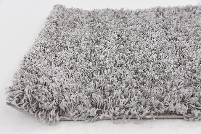 Unique Loom Solid Shag Collection Area Rug (2' x 6' 5" Runner, Cloud Gray)
