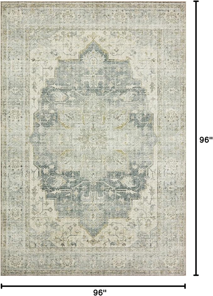 Loloi Skye Collection SKY-12 Charcoal/Dove 8'-0" x 8'-0" Round Area Rug