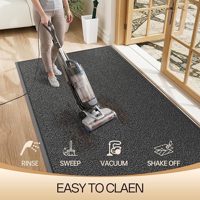 Amyracel Front Door Mat Indoor Outdoor Entrance, 24" x 72" All-Season Waterproof Doormat for Enterway, Heavy Duty Commercial Floor Mat, Fade Resistant, Rubber Back, Low Profile, Easy Clean