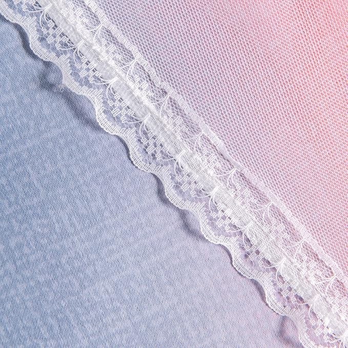 XiDi Curtains for Bedroom Decor, Rainbow GreyPinkPu-52-90