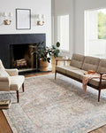 Loloi Chris Loves Julia Jules Collection JUL-07 Natural/Ocean 2'-6'' x 7'-6'', .13" Pile Height, Runner Rug