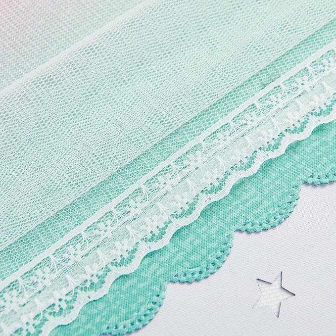 XiDi Curtains for Bedroom Decor, Rainbow Pinkgreen grey34/54