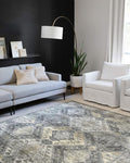 Loloi II Skye Collection SKY-09 Graphite/Silver 2'-6" x 10'-0" Runner Rug