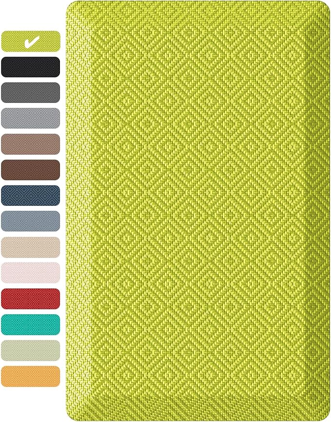 Ophanie Kitchen mats for Floor, 3/4 inch Thick, Kitchen Rugs, 20''x39'' Anti Fatigue Standing Cushioned Mat, Waterproof,Comfort Ergonomic mat for Office, Home, Sink, Green Non-Slip Bottom