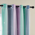 XiDi Curtains for Bedroom Decor, Rainbow Purplgreen grey34/54