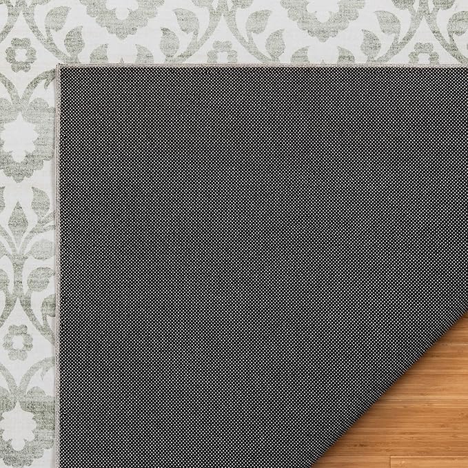 Gertmenian Indoor Boho Area Rug | Home Decor for Entryway, Bedroom, Living Room, Office, Kitchen | Non Slip, Soft, Printed Accent Rugs | Esme, Sage, 2x6 Runner, 24571 (Pack of 2)