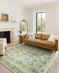 Loloi Rifle Paper Co. Eden Collection EDE-01 Mughal Rose Moss 5'-0" x 7'-6" Area Rug feat. CloudPile™