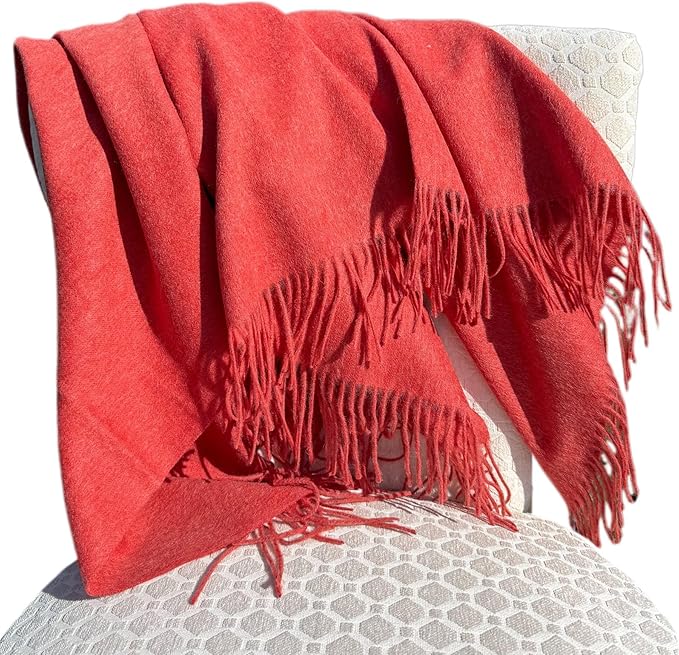 Alashan Cashmere Blend Ripple Finish Woven Throw (Afterglow)