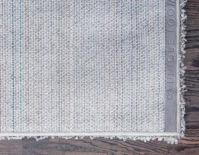 Unique Loom Solid Shag Collection Area Rug (10' x 13' Rectangle, Cloud Gray)