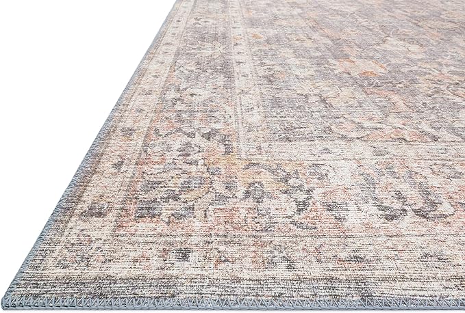 Loloi Skye Collection SKY-01 Grey/Apricot 7'-6" x 9'-6" Area Rug