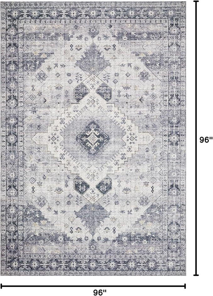 Loloi Skye Collection SKY-02 Silver/Grey 8'-0" x 8'-0" Round Area Rug