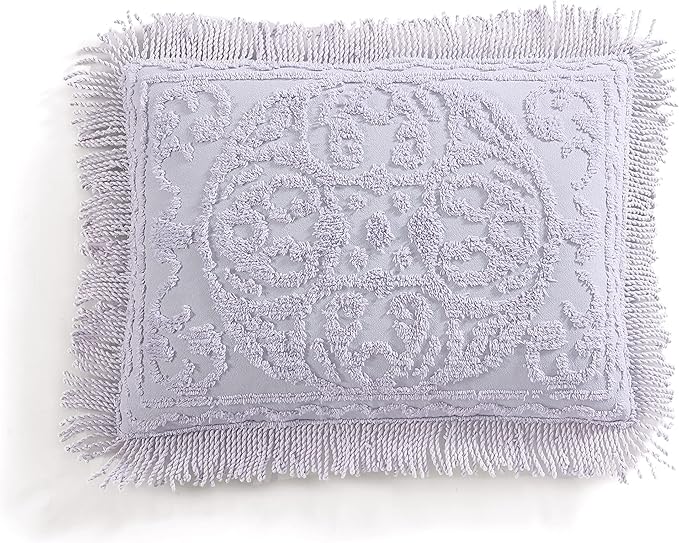 Beatrice Home Fashions Medallion Chenille Bedspread, King Sham, Lavender