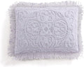Beatrice Home Fashions Medallion Chenille Bedspread, King Sham, Lavender