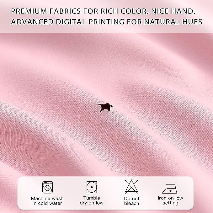 XiDi Pink Curtains for Bedroom, Girls Room Blackout Curtains, Kids Room Darkening Curtains, Light Pink Decor, 1 Panel Light Pink/34/72/1