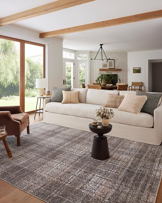 Loloi Angela Rose Ember Collection EMB-05 Graphite/Multi 2'-3" x 3'-10" Accent Rug