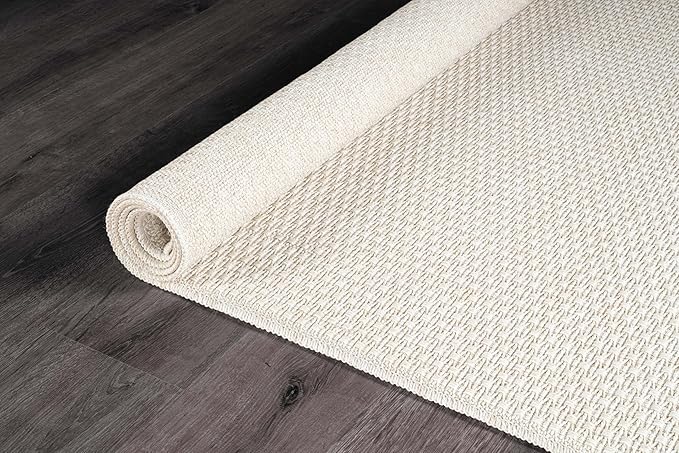 Easy Jute Rug 4x6 Indoor Outdoor Natural Rugs Solid Fiber Rug Woven Area Rug Boho Easy Clean Inside Carpet for Living Room Bedroom Dining Room Hallway or Outdoor Patio Porch (4 X 6 Bone)