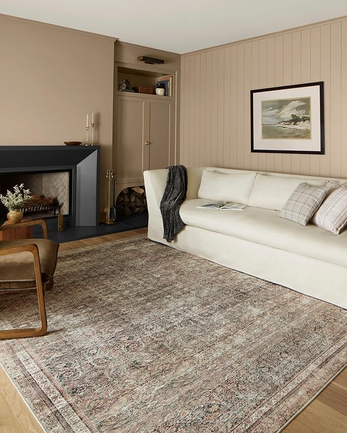 Loloi Chris Loves Julia Jules Collection JUL-09 Ink/Terracotta 8'-6'' x 11'-6'', .13" Pile Height, Area Rug