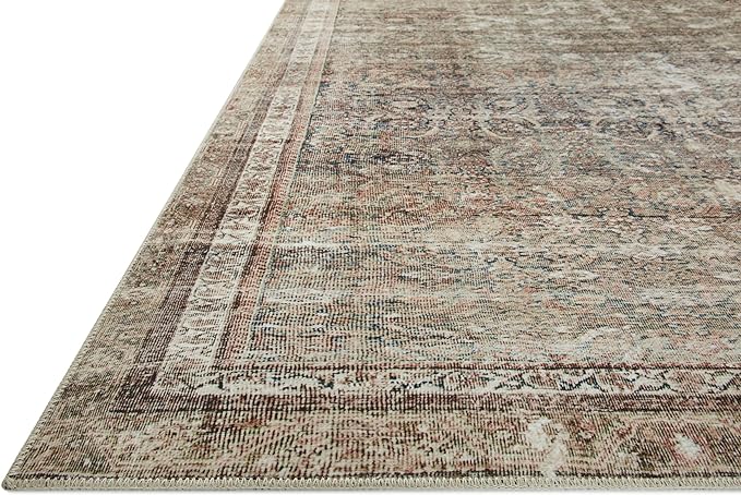 Loloi Chris Loves Julia Jules Collection JUL-09 Ink/Terracotta 7'-6'' x 9'-6'', .13" Pile Height, Area Rug