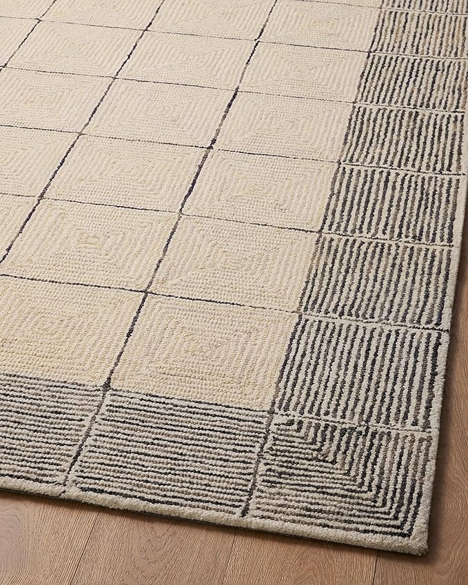Loloi Chris Loves Julia Francis Collection FRA-02 Cream/Black 8'-6" x 12' Area Rug