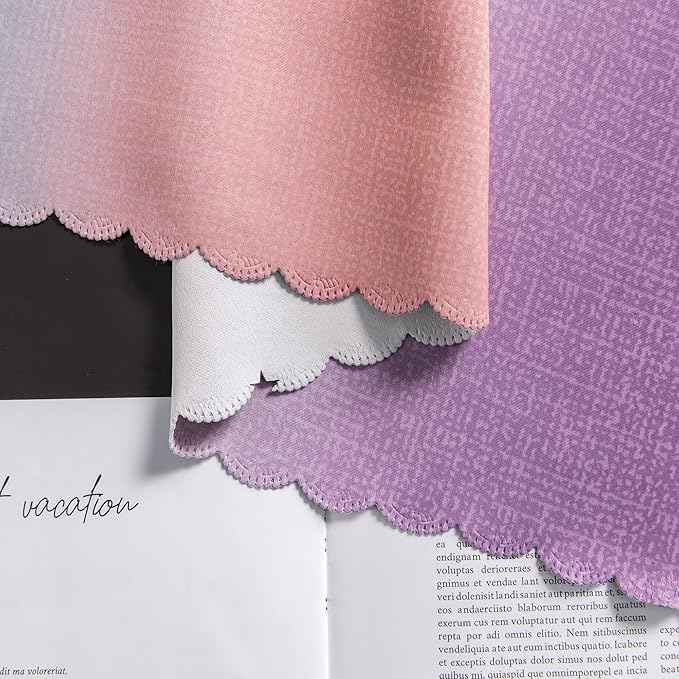 XiDi Curtains for Bedroom Decor, Rainbow GreyPinkPu-52-96