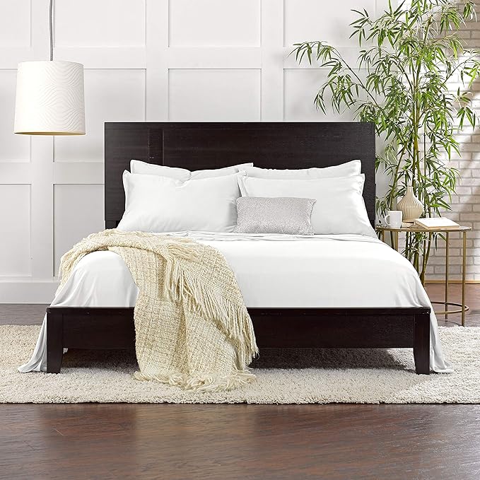 Pure Bamboo Queen Sheets, Genuine 100% Organic Viscose Derived from Bamboo Bed Sheet Set, Luxuriously Soft & Cooling, Double Stitching, 2 Year Quality Promise (Queen, White)